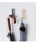 Slick Foldable Wall Hooks With Adhesive Backing For Space Saving No Drill Setup To Hang umbrellas in foyer closet.