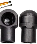 Gas Spring End Fittings Replacement Ball Stud Socket Joint M6 Female 10mm Thread Lift Support Connectors 4 Pack Durable PA66 Material Easy Install No Drilling Needed Plug And Play black PA66 ball socket ends