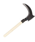 Heavy Duty High Manganese Steel Double Scythe With Rustproof Build And Wooden Handle for yard work and pruning