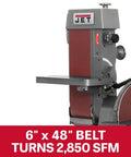 Heavy Duty 6 By 48 Inch Belt And 12 Inch Disc Combination Sander equipped with 1 5 HP motor and slotted table.