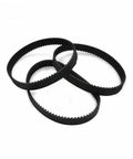 2GT Closed Loop Timing Belt for Precise Power Transmission, 960mm to 1210mm length, 6mm wide, black, laid flat on white background