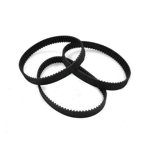 2GT Closed Loop Timing Belt for Precise Power Transmission, 960mm to 1210mm length, 6mm wide, black, laid flat on white background