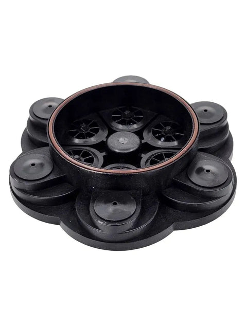 CT6 Pump Viton Valve Plate Assembly Kit CT6KIT 302 with black Viton valves and O-ring, top view, for industrial flow equipment
