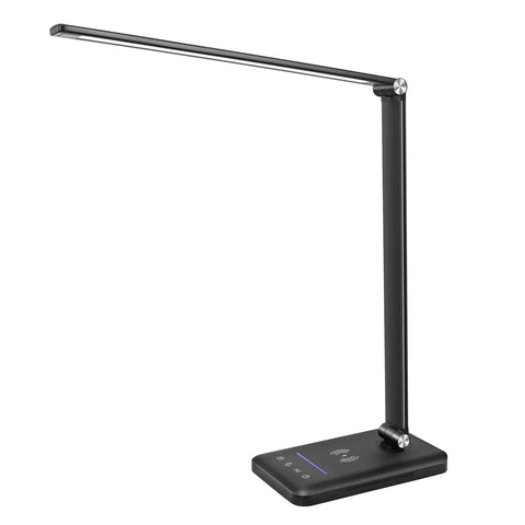 Wireless Charging Desk Lamp With Night Light No Fuss 10W Fast Charge USB Port 10 Brightness Levels And 5 Color Modes Dimmable Bedside Lamp