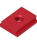 Red Sliding Nut T Track Slider Set With Aluminum Alloy Construction Dual Metric M6 Female Threads for Woodworking Jigs