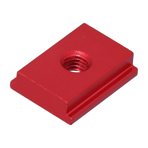Red Aluminum Alloy Sliding Nut For T Track Systems With Dual Metric Threads T Slot Nut For Woodworking Jigs Pro Grade M6