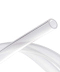 Food Grade High Temperature Silicone Tubing Three Eighths Inch ID By Half Inch OD Flexible Silicone Hose showing open end and coil
