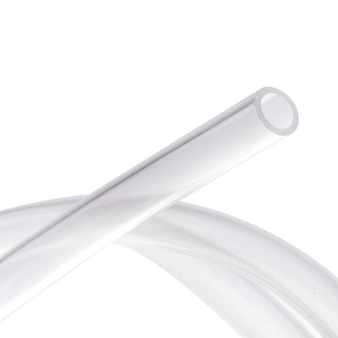 Food Grade High Temperature Silicone Tubing Three Eighths Inch ID By Half Inch OD Flexible Silicone Hose showing open end and coil