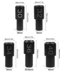 Front Fork Seal Installation Tool For Bikes, Dust Seal Driver Kit 32 To 40mm, five size options, black cylinders, easy insertion.