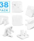 Outlet Covers 38 Pack White Kid Proof Electrical Plug Covers For Baby Safety And Home Protection, Durable Plastic Socket Protectors, Easy Install