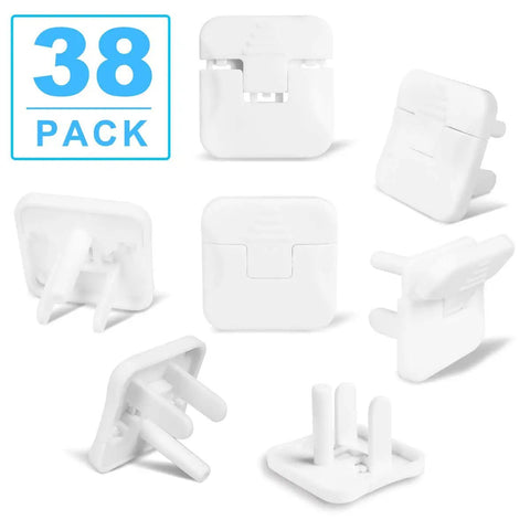 Outlet Covers 38 Pack White Kid Proof Electrical Plug Covers For Baby Safety And Home Protection, Durable Plastic Socket Protectors, Easy Install