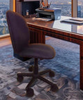 Office chair with extra large chair casters 4 inch set of five for carpet replaces chair mat heavy duty with smooth rolling performance.