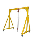 Portable 4 Wheel Mobile Gantry Overhead Crane With Heavy Duty Compact Frame Built For Tight Garages Smooth Riding Casters