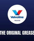 Valvoline logo with text 'The Original Grease' on a dark blue background