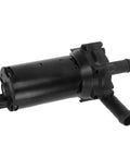 Straight Bolt On Auxiliary Electric Coolant Pump For Smooth Intercooler And Battery Cooling Replaces 11537630368 side view with hoses visible.