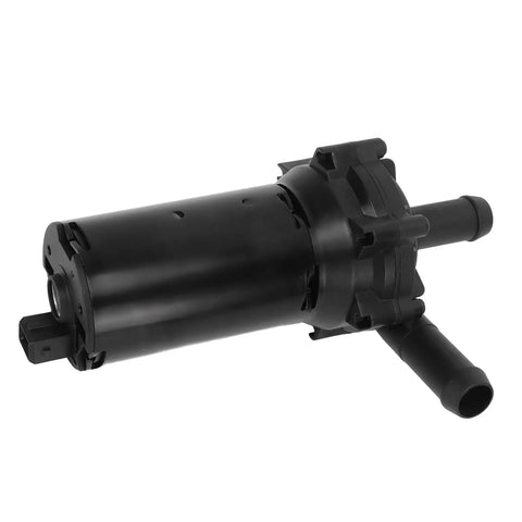 Straight Bolt On Auxiliary Electric Coolant Pump For Smooth Intercooler And Battery Cooling Replaces 11537630368 side view with hoses visible.