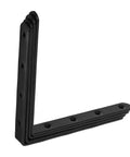 Heavy Duty Stainless Steel Straight Brackets Set Of 4 For Furniture Repair And Reinforcement, black angle view