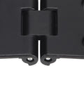 Close-up of Zinc Alloy Flip Hinge Set Black Flap Cabinet Hardware Four Piece For Folding Tables And Sewing Machine Counters