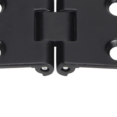 Close-up of Zinc Alloy Flip Hinge Set Black Flap Cabinet Hardware Four Piece For Folding Tables And Sewing Machine Counters
