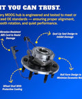 Front Wheel Bearing And Hub Assembly For Ford Explorer 2013 2019 Direct Fit Replacement Plug And Play Easy Install