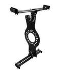 Get Your Ride Sorted With This Wheel Fitment Simulator Tool Check Tire Rub And Rim Clearances Adjusts For 14 To 22 Inch Diameters Reads 5 Lug Offsets. Black metal wheel fitment simulator with adjustable clamps for tire clearance testing.