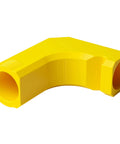 Table Saw Dust Collector Adapter Tool Free Install No Fuss Fits Most Saws With Durable Dust Port, yellow right angle view.