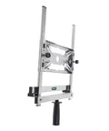 Heavy Duty Adjustable Cutting Machine Support Frame With Edge Guide Positioner, silver steel design for precise cutting.
