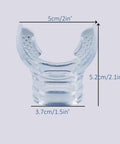 Six Pack Silicone Diving Mouthpieces In Clear With Tie Strap And Universal Caliber Fit For Most Breathing Tubes Food Grade
