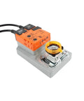 Heavy Duty 20Nm Torque Damper Actuator With Auxiliary Switch For Hvac Air Dampers 24 Volt Dc close-up view of actuator and wiring