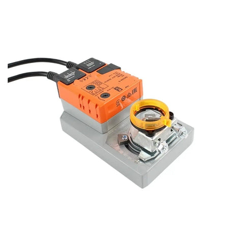 Heavy Duty 20Nm Torque Damper Actuator With Auxiliary Switch For Hvac Air Dampers 24 Volt Dc close-up view of actuator and wiring