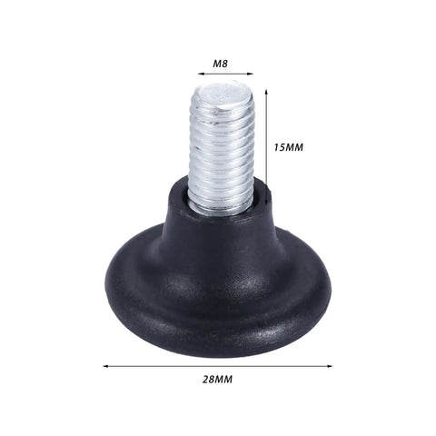 Screw On Furniture Glide Leveling Foot Set Adjustable Desk And Table Leg Levelers M6 And M8 Thread Sizes 10 Pack Rust Resistant Easy Height Adjustment