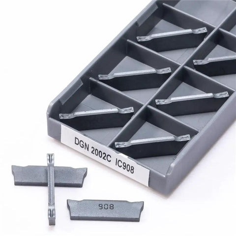 10Pcs DGN2002C IC908 Outer Diameter Cutting Tool For CNC Lathe Built To Last Carbide OD Cutter Kit with Turning Inserts