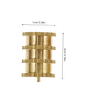 Copper Table Dowel Set For Dining Tables With Pin Hardware Connector Kit For Table Leaves And Dowel Rails, Super Easy Assembly And No Fuss Disassembly, Metal Leaf Latch Plate Holder, Durable Copper Pins, 1cm x 2cm