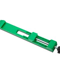 Essential Cutting Machine Base Plate Guide With Circular Clip for precision straight cuts, green ABS material, adjustable clamp design.