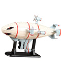 Airship Diecast Model With Stand For Home Office And Cafe Decor Iron Dope Vintage Ship Statue White Display Figure