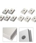 Beefy Five Piece Aluminum Alloy T Track Nuts M6 M8 Set For T Slot Woodworking, showing multiple T-nuts in detail