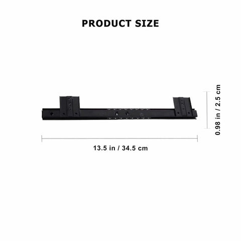 Locking Drawer Slides Heavy Duty Full Extension Runners Side Mount Ball Bearing Rails Black size 13.5in x 0.98in