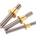 Beefy Heavy Duty T20 Leadscrew With 20mm Diameter Brass Nut Length From 100mm To 1000mm CNC And 3D Printing Ready Standard T20 Mount 8mm Lead 4 Start Smooth Precise Motion For DIY Machining, three threaded screws with brass nuts