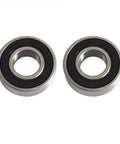 Premium 6201 13RS Deep Groove Ball Bearings Two Pack. 13mm ID, 32mm OD, 10mm width, alloy steel, designed for Porter Cable routers.