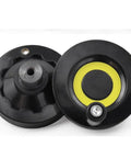 One Piece 160mm Hand Wheel For CNC And 3D Printer With T16 Trapezoidal Lead Screw 16mm Hole Diameter Easy To Install No Fuss Setup Durable Aluminum Wheel For Precise Manual Adjustment, showing black and yellow design.