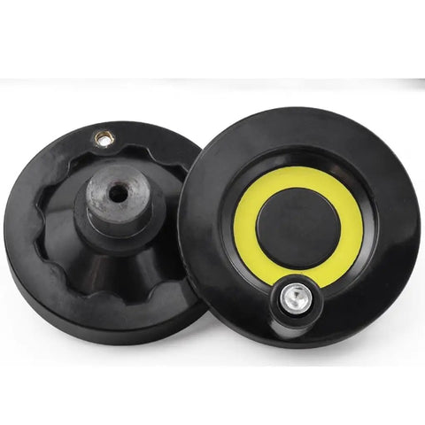 One Piece 160mm Hand Wheel For CNC And 3D Printer With T16 Trapezoidal Lead Screw 16mm Hole Diameter Easy To Install No Fuss Setup Durable Aluminum Wheel For Precise Manual Adjustment, showing black and yellow design.