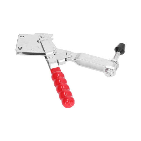 Welding Toggle Clamp Hold Down Bench Clamp With Quick Release Lever For Track System And Metal Fabrication DIY Projects Equipment Installation 749.6 Lb Clamping Force Iron Construction with red handle