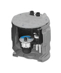 Heavy Duty 24 Inch Sewage Ejector Basin With Grinder Pump System Built Like A Tank For Rock Solid Residential And Commercial Wastewater Handling Featuring One Horsepower Motor Stainless Steel Blades And 66 Gallons Per Minute Flow, showing internal components.
