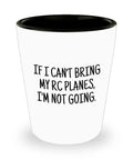 RC Planes Themed Ceramic Shot Glass 1.5 Ounce For RC Aircraft Fans Great RC Pilot Gift For Radio Controlled Aircraft Nerds