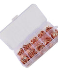 Flat Washer Kit For Sump Bolts And Engine Seals High Heat Red Copper Construction 300 Piece Assortment With Metric Sizes For Bolts And Nuts Heavy Duty Gasket Sealing And Pressure Resistance in plastic case