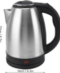 Fast As Lightning 2 Liter Electric Kettle With 1500 Watt Kickin Boiling Power Auto Shut Off And Dry Boil Protection Genuine Stainless Steel core side view.