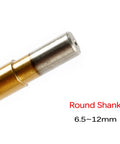 Two-stage step drill bit with round shank; gold body, 6.5-12 mm, for stainless drilling and chamfering