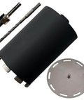 Masonry core bit, 4-1/4 in, dry/wet; SDS Plus adapter and pilot collar; black cylindrical bit, 6 in depth, 5/8-11 arbor