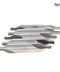 Center Drill Lathe Bit Set Three Eighths Inch Shank Combined Drills And Countersinks Imperial Five Piece Set HSS 6542