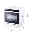 Slick Portable Countertop Dishwasher Fully Automatic Mini Appliance With Rapid Dry Cycle And Smooth Touch Interface for compact spaces.